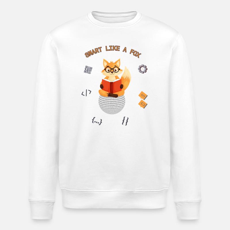 Smart as a fox - Stanley/Stella ROLLER Unisex Organic Sweatshirt - white