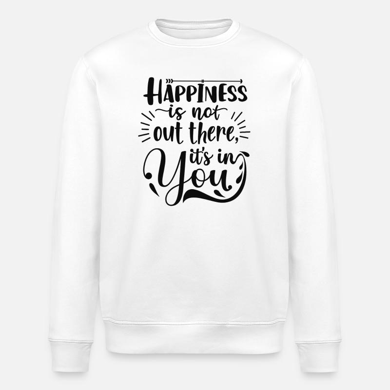 Bonheur en Vous - Sweat bio ROLLER Stanley/Stella Unisexe - blanc