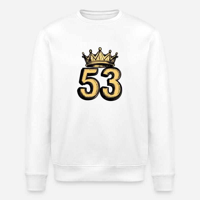 Couronne à 53 chiffres - Sweat bio ROLLER Stanley/Stella Unisexe - blanc