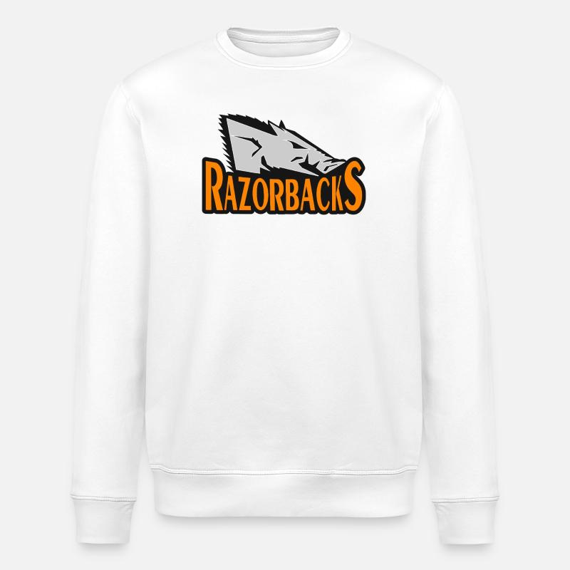 Razorbacks Bold Hog Emblem - Stanley/Stella Unisex Bio-Sweatshirt ROLLER - Weiß