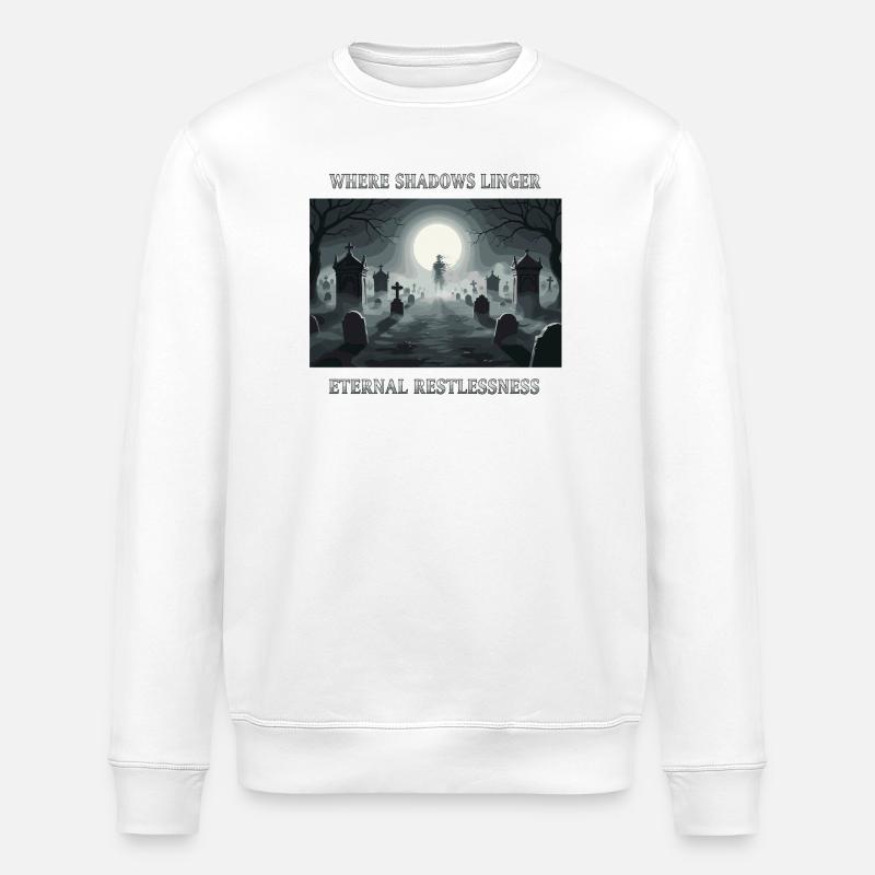Eternal shadows in the cemetery - Stanley/Stella ROLLER Unisex Organic Sweatshirt - white