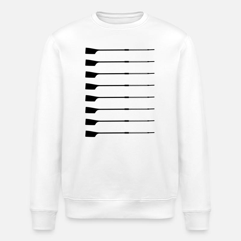 Achter-Ruder – Silhouette  - Stanley/Stella Unisex Bio-Sweatshirt ROLLER - Weiß