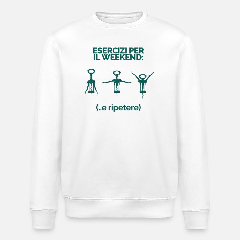 Exercices pour le week-end du tire-bouchon - Sweat bio ROLLER Stanley/Stella Unisexe - blanc