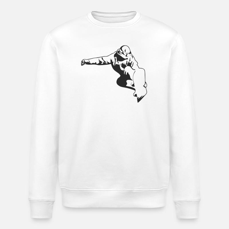 snowboard - Stanley/Stella ROLLER Unisex Organic Sweatshirt - white
