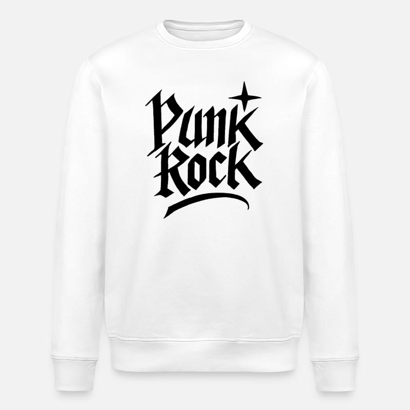 Lettrage gothique punk rock - Sweat bio ROLLER Stanley/Stella Unisexe - blanc