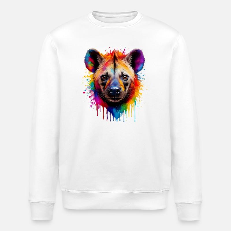 Portrait de chien arc-en-ciel - Sweat bio ROLLER Stanley/Stella Unisexe - blanc