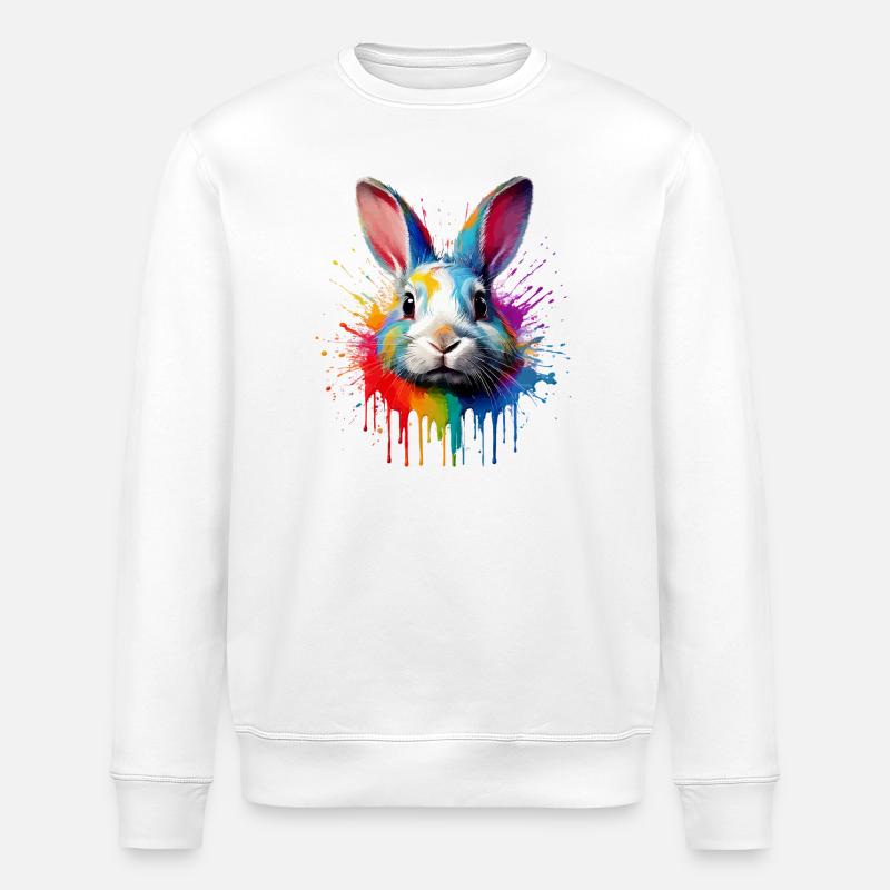 Voile de couleur lapin - Sweat bio ROLLER Stanley/Stella Unisexe - blanc