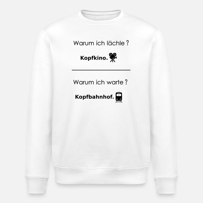 Kopfkino  Kopfbahnhof - Stanley/Stella Unisex Bio-Sweatshirt ROLLER - Weiß