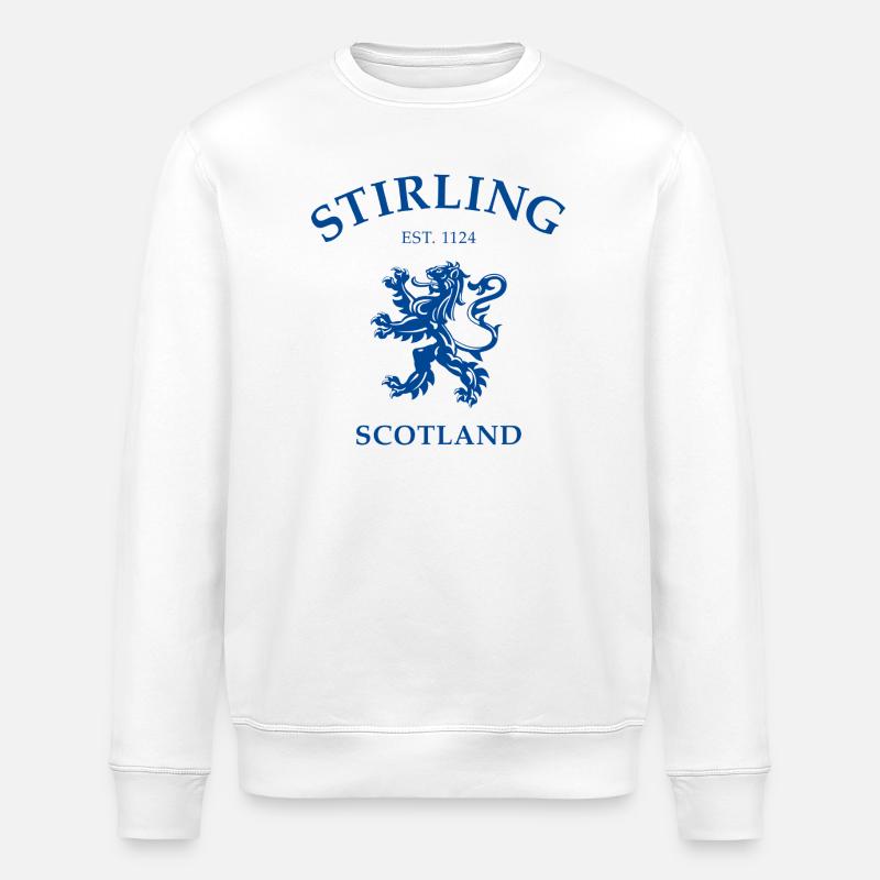 Stirling, Écosse - Sweat bio ROLLER Stanley/Stella Unisexe - blanc