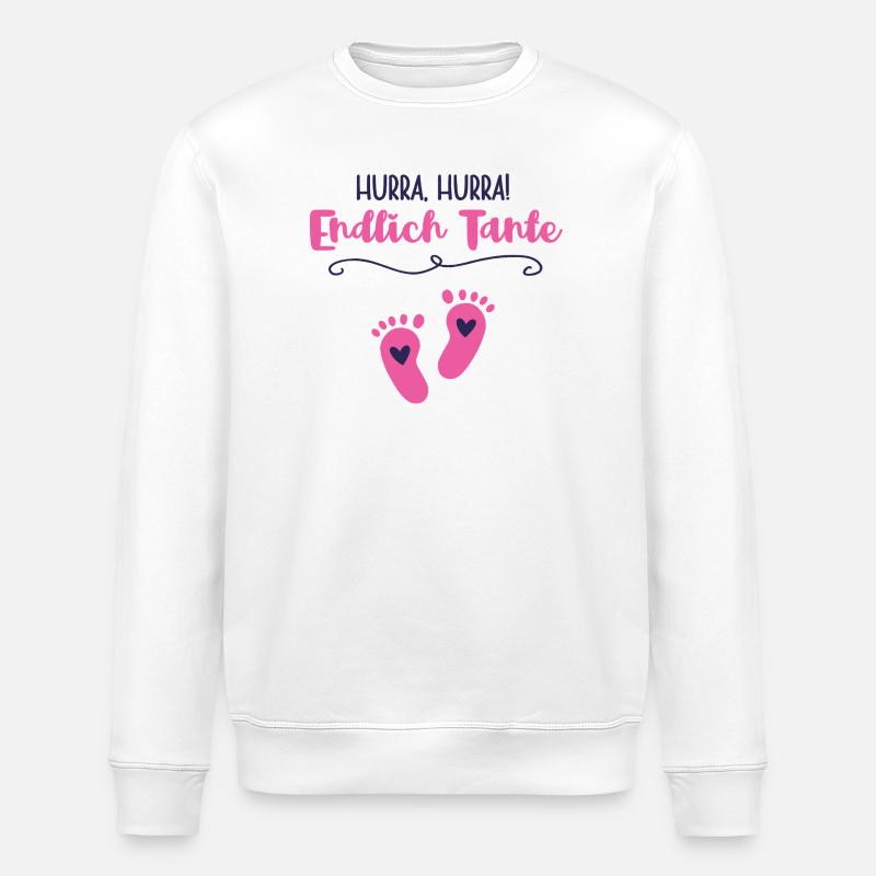 Enfin tante marraine devient bébé annonce - Sweat bio ROLLER Stanley/Stella Unisexe - blanc