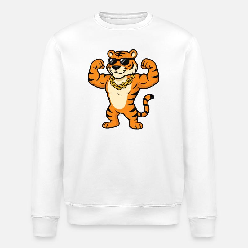 Tiger Lunettes de soleil Bodybuilder - Sweat bio ROLLER Stanley/Stella Unisexe - blanc