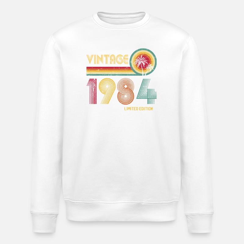 Millésime 1984 Edition Limitée - Sweat bio ROLLER Stanley/Stella Unisexe - blanc
