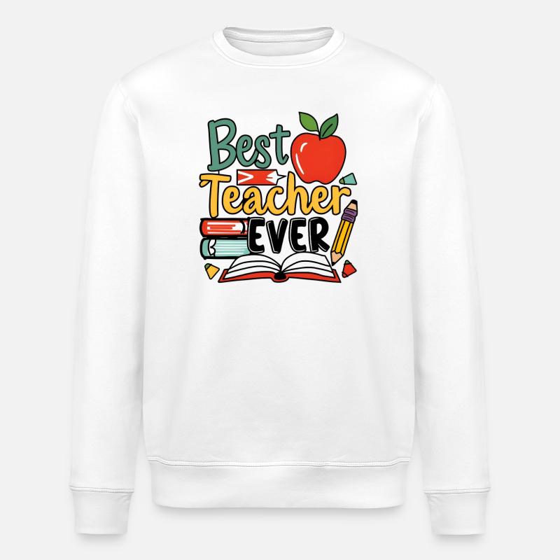 Meilleur professeur de tous les temps - Sweat bio ROLLER Stanley/Stella Unisexe - blanc