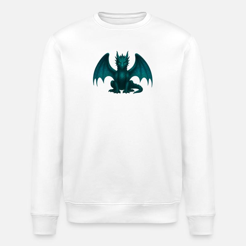 Ether Dragon – Magic & Transformation - Stanley/Stella ROLLER Unisex Organic Sweatshirt - white