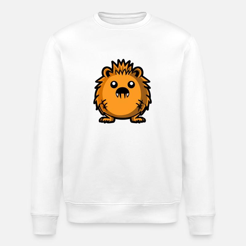 Igel Halloween Comic Lustig - Stanley/Stella Unisex Bio-Sweatshirt ROLLER - Weiß