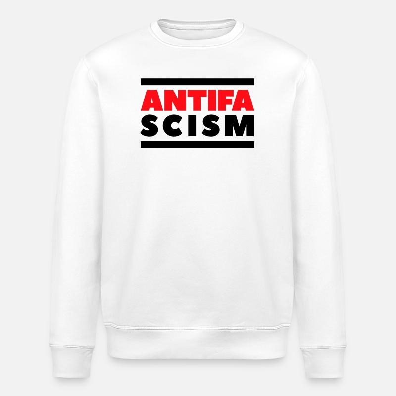 ANTIFA - Antifascisme - Sweat bio ROLLER Stanley/Stella Unisexe - blanc