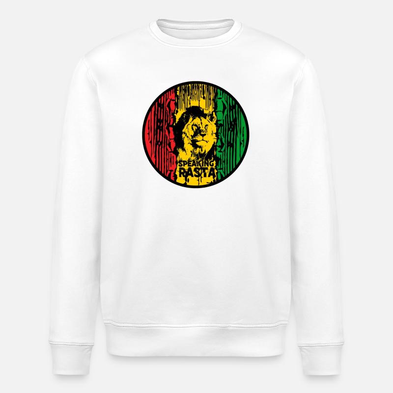 Roue chromatique Rasta Lion - Sweat bio ROLLER Stanley/Stella Unisexe - blanc