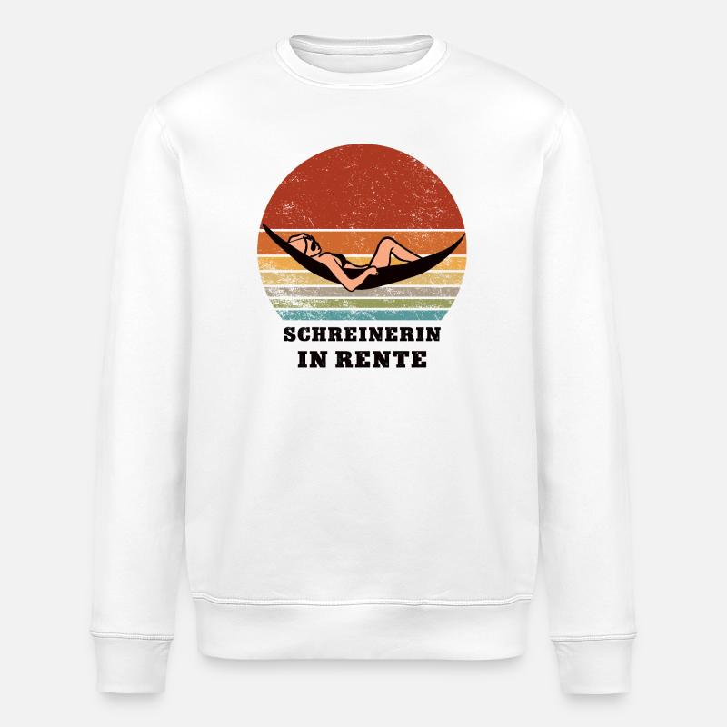Pension Carpenter Retired Carpenter Carpenter - Stanley/Stella ROLLER Unisex Organic Sweatshirt - white