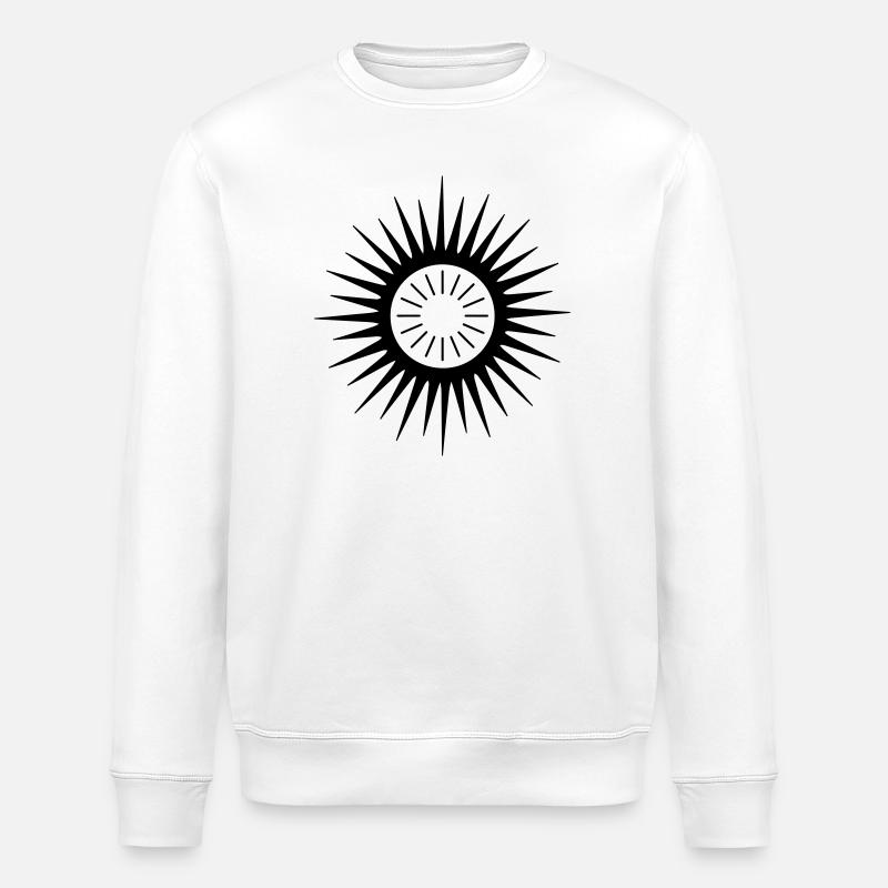 Geometrisches Sonnenschliff-Symbol - Stanley/Stella Unisex Bio-Sweatshirt ROLLER - Weiß