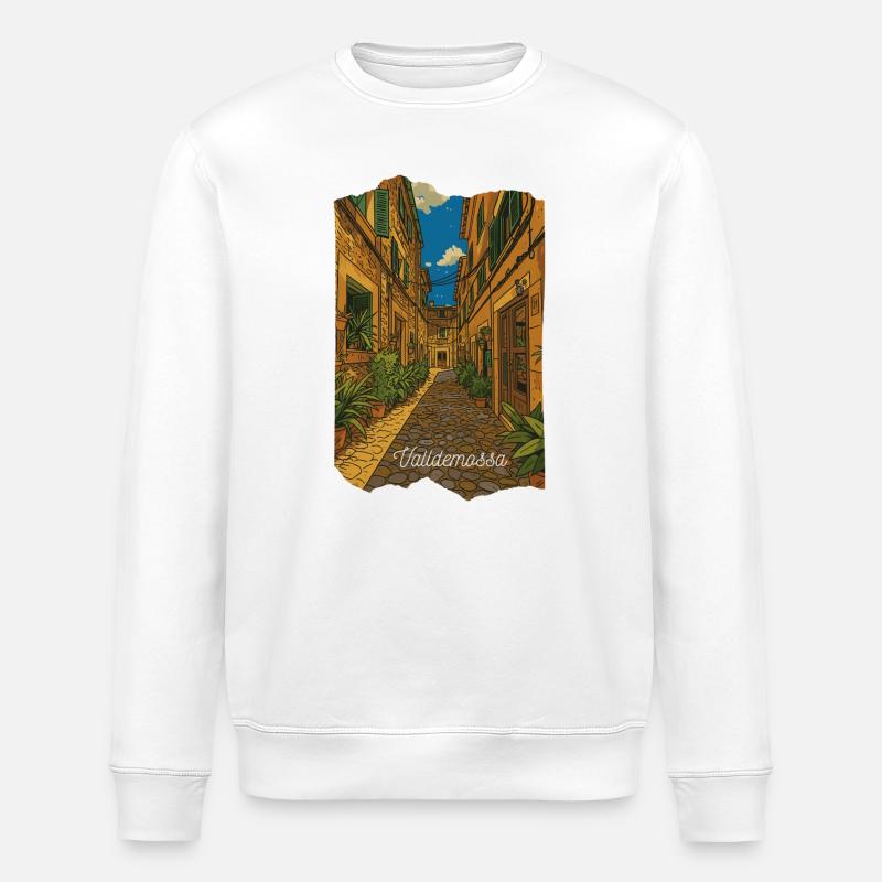 Valldemossa - Mallorca - Stanley/Stella Unisex Bio-Sweatshirt ROLLER - Weiß