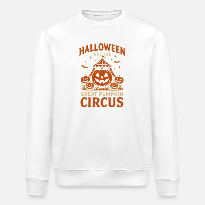 Grand cirque de citrouilles Halloween - Sweat bio ROLLER Stanley/Stella Unisexe - blanc