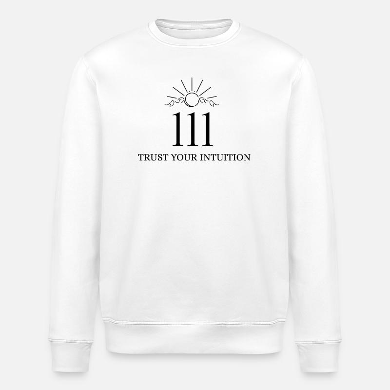 Angel Number 111 – Trust Your Intuition - Stanley/Stella Unisex Bio-Sweatshirt ROLLER - Weiß