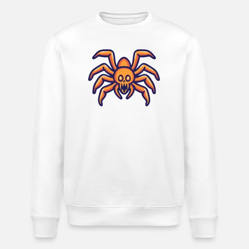 Tarentule Halloween Comic Spider - Sweat bio ROLLER Stanley/Stella Unisexe - blanc