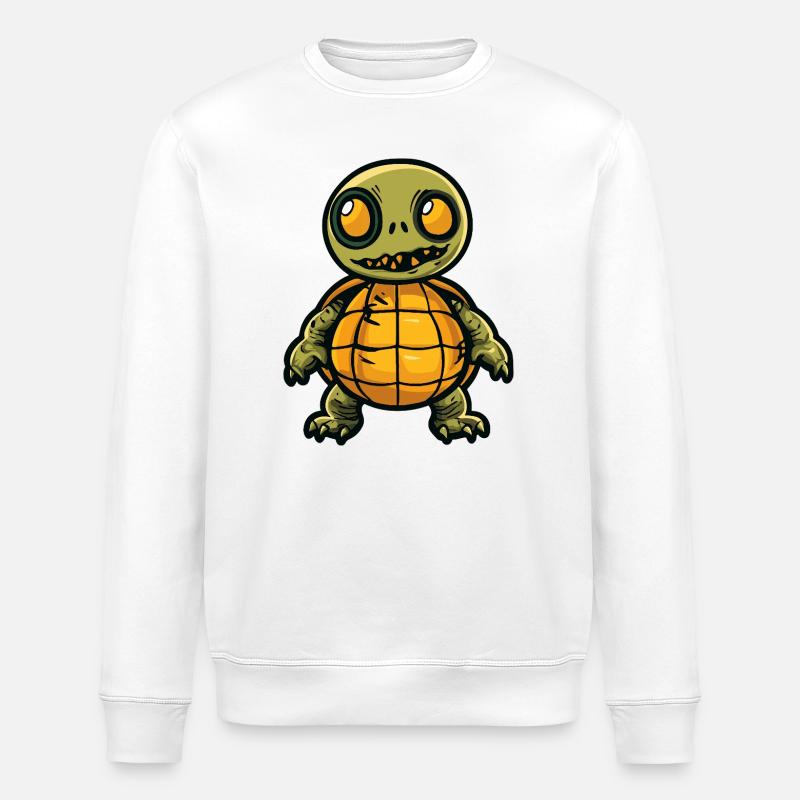 Schildkröte Halloween Comic Lustig - Stanley/Stella Unisex Bio-Sweatshirt ROLLER - Weiß