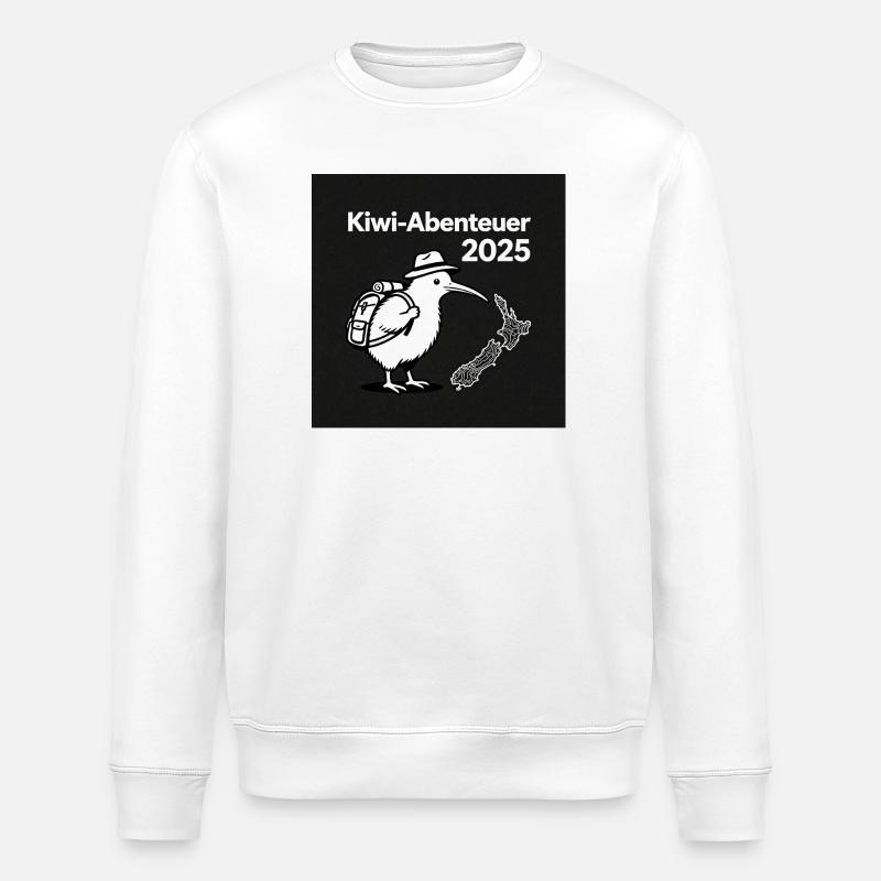 Kiwi Abenteuer 2025 - Stanley/Stella Unisex Bio-Sweatshirt ROLLER - Weiß