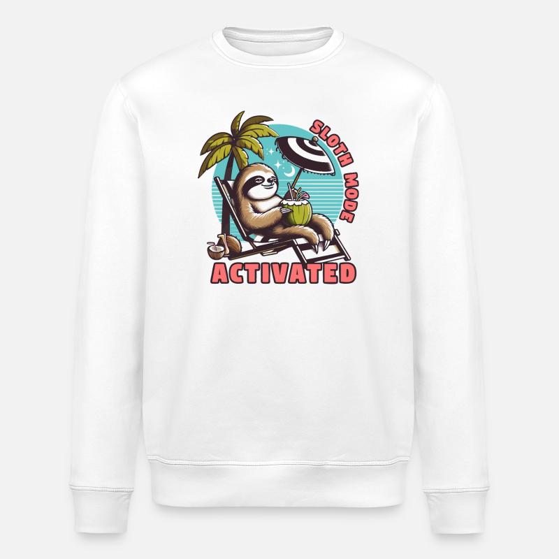 Faultiermodus - Mode paresseux activé Rela défectueux - Sweat bio ROLLER Stanley/Stella Unisexe - blanc