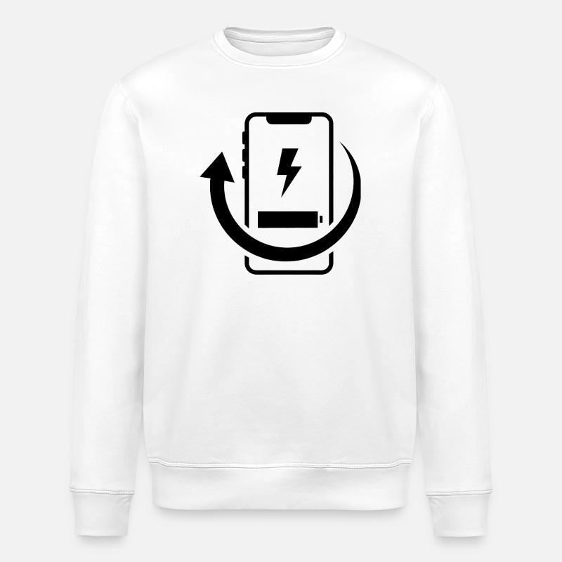 Cercle d’Énergie Éclair - Sweat bio ROLLER Stanley/Stella Unisexe - blanc