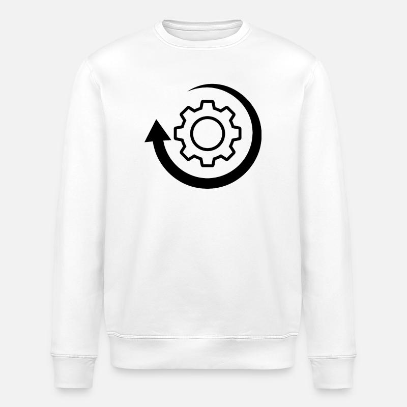 Rotationsrad-Logobild - Stanley/Stella Unisex Bio-Sweatshirt ROLLER - Weiß