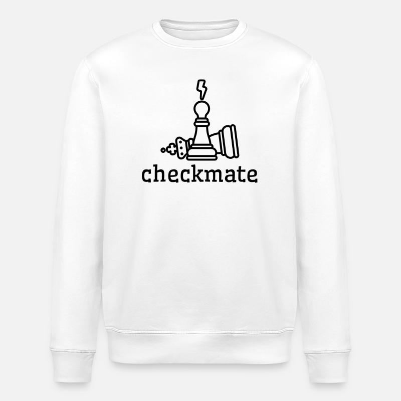 Checkmate to win - Stanley/Stella ROLLER Unisex Organic Sweatshirt - white