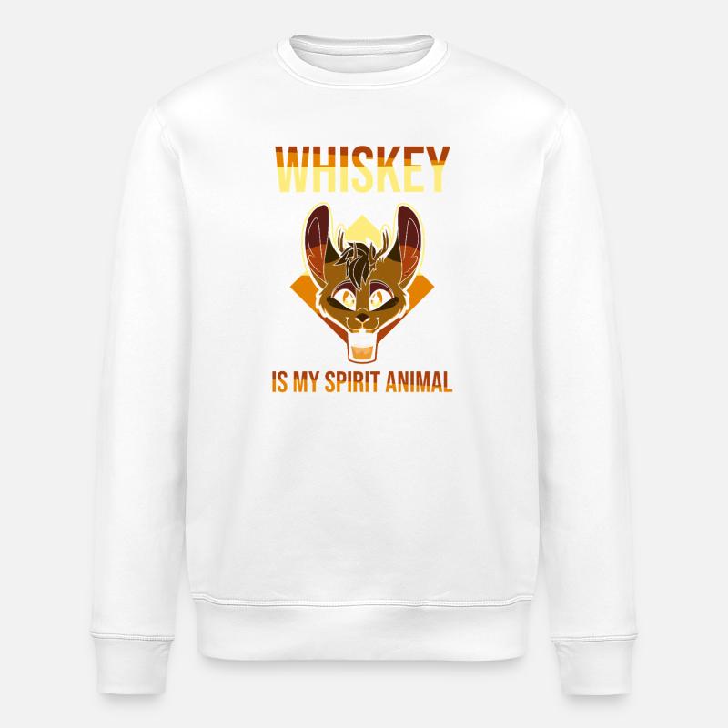 Whiskey Spruch Whiskeytrinker Whiskeyliebhaber - Stanley/Stella Unisex Bio-Sweatshirt ROLLER - Weiß