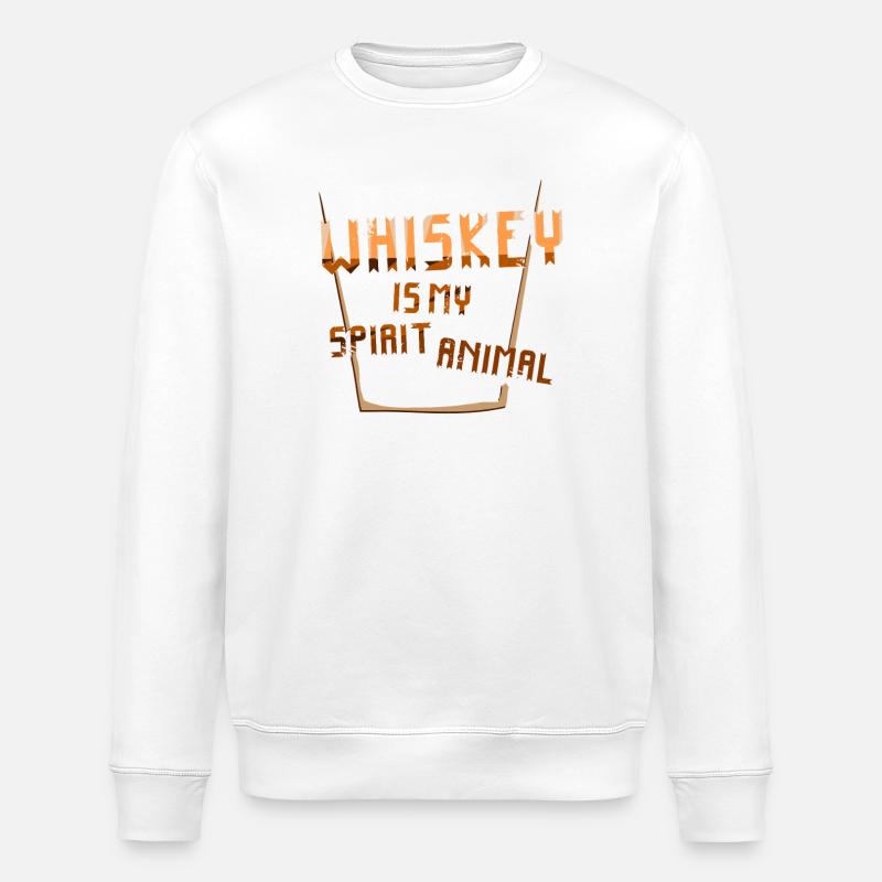 Whiskey Spruch Whiskeytrinker Whiskeyliebhaber - Stanley/Stella Unisex Bio-Sweatshirt ROLLER - Weiß