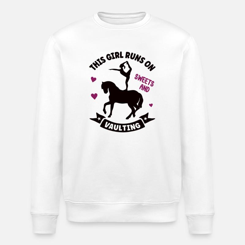 Vaulting Horses Volti Equestrian Vaulting - Stanley/Stella ROLLER Unisex Organic Sweatshirt - white