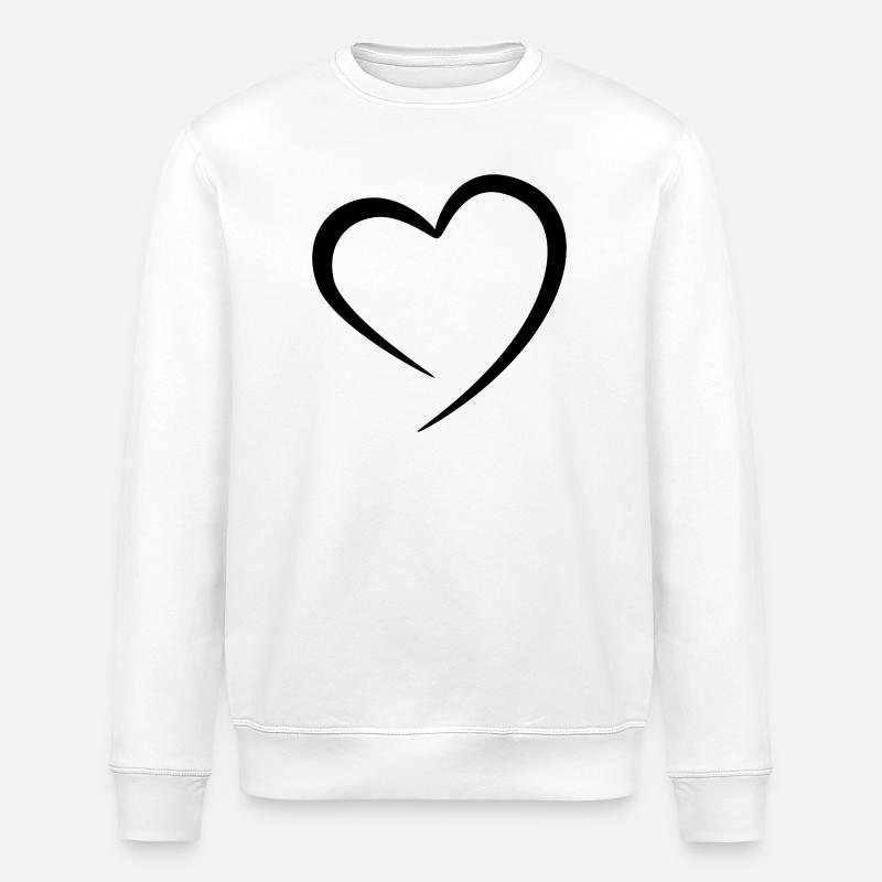 Cœur - Sweat bio ROLLER Stanley/Stella Unisexe - blanc