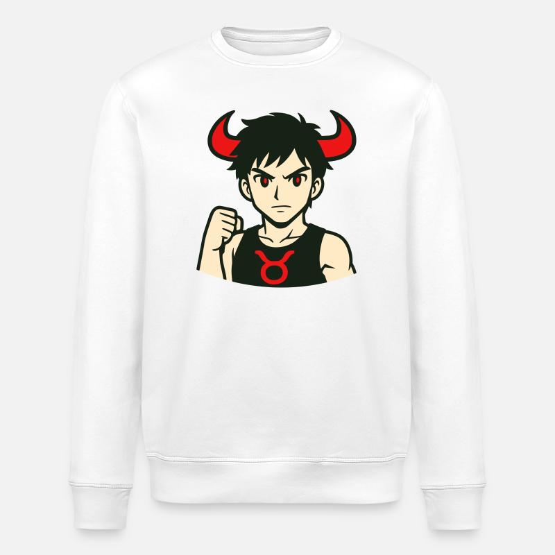 Dämon Taurus Anime Stil - Stanley/Stella Unisex Bio-Sweatshirt ROLLER - Weiß