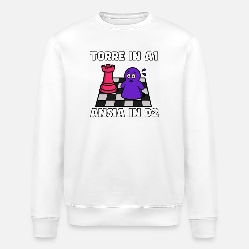 Turm in A1, Angst in D2 - Stanley/Stella Unisex Bio-Sweatshirt ROLLER - Weiß