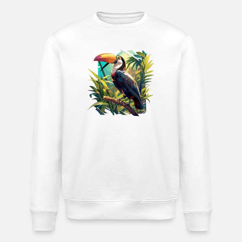 Toucans Toucan - Stanley/Stella ROLLER Unisex Organic Sweatshirt - white
