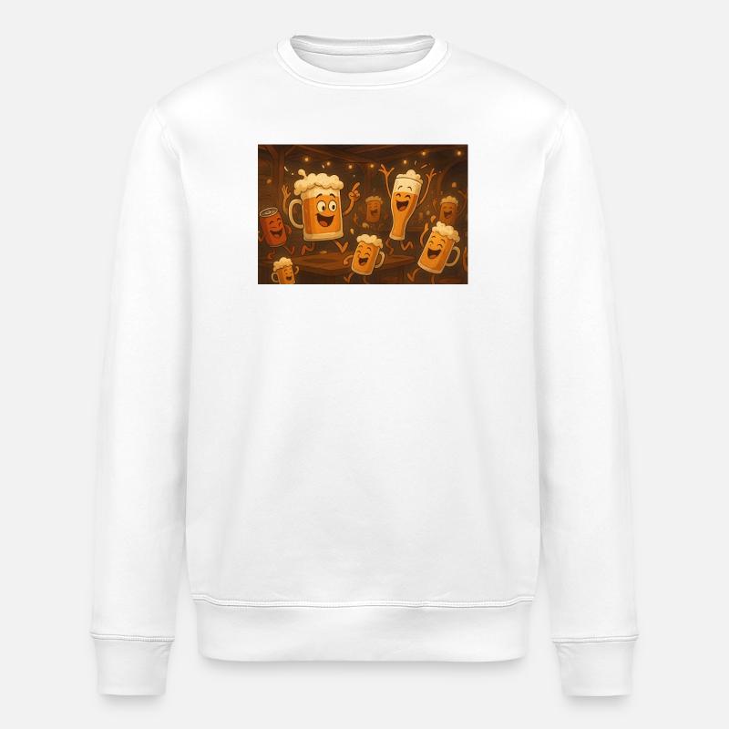 Biere, die mit Freude feiern - Stanley/Stella Unisex Bio-Sweatshirt ROLLER - Weiß