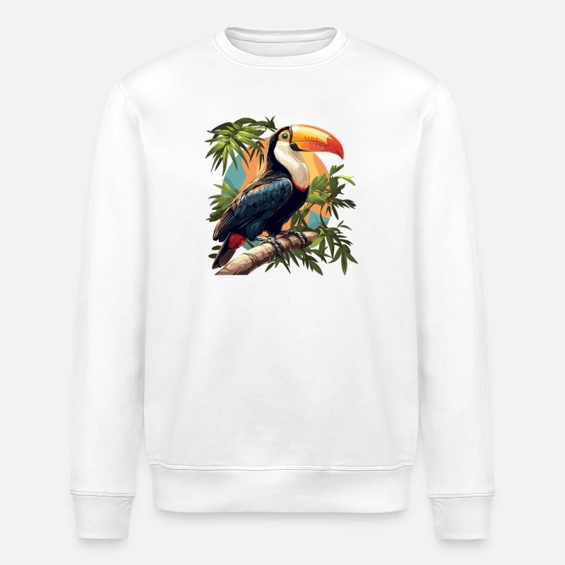 Tukane Tukan - Stanley/Stella Unisex Bio-Sweatshirt ROLLER - Weiß
