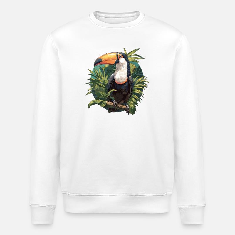 Toucans Toucan - Stanley/Stella ROLLER Unisex Organic Sweatshirt - white