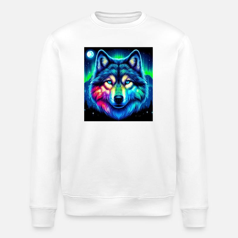 Wolf - Stanley/Stella ROLLER Unisex Organic Sweatshirt - white