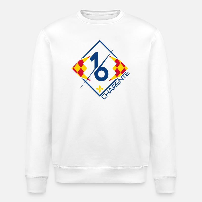 16 Charente  - Sweat bio ROLLER Stanley/Stella Unisexe - blanc