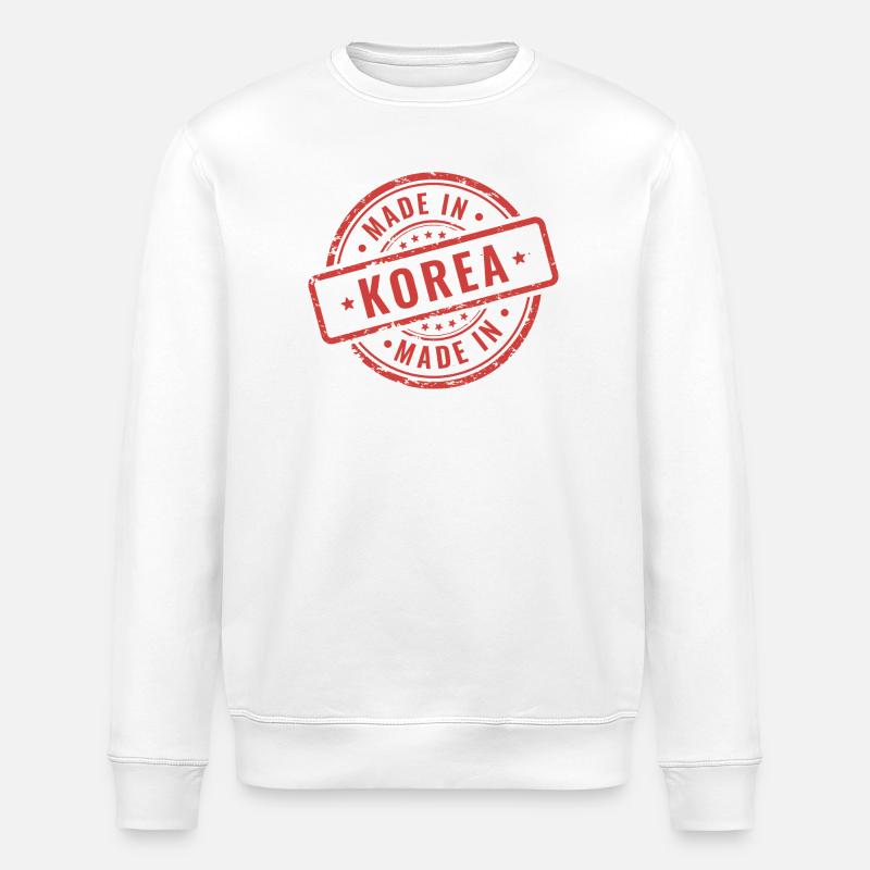Made in Korea – Metapher Design - Stanley/Stella Unisex Bio-Sweatshirt ROLLER - Weiß