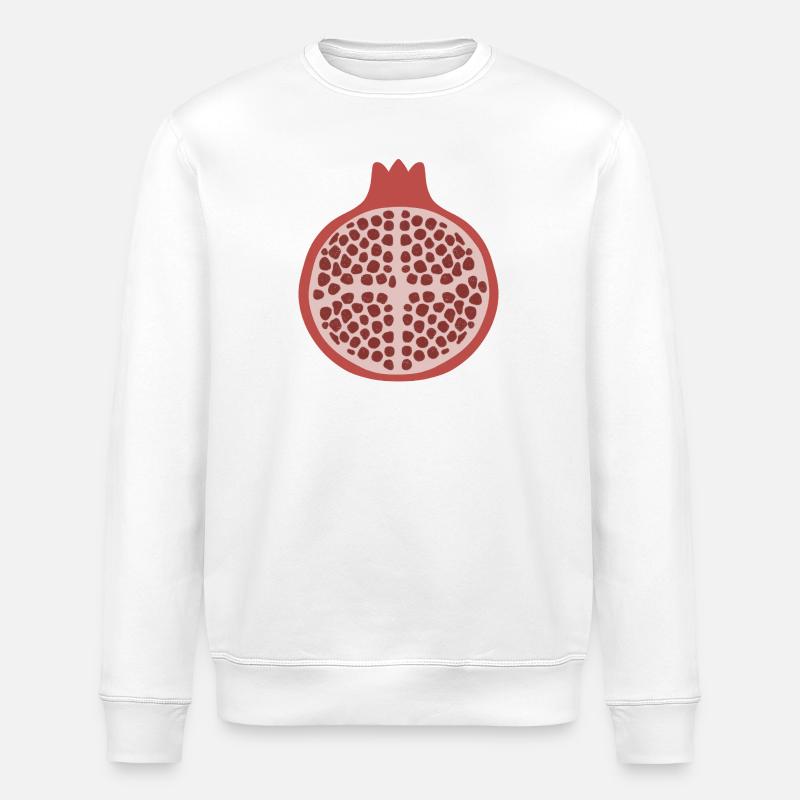 Pomegranate Half - Stanley/Stella ROLLER Unisex Organic Sweatshirt - white