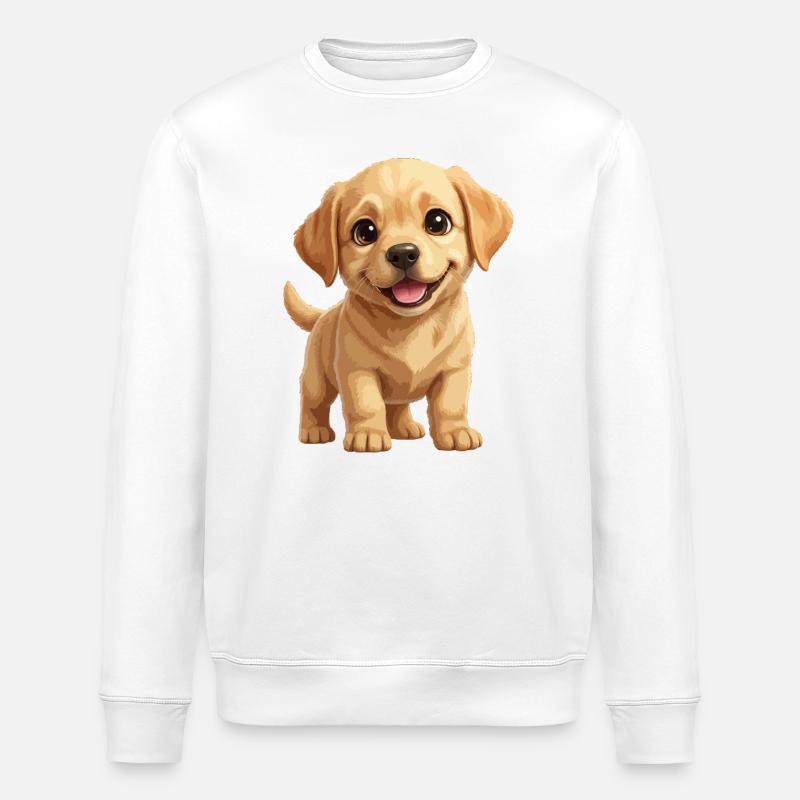 Labrador_Retriever_puppy_blij - Sweat bio ROLLER Stanley/Stella Unisexe - blanc