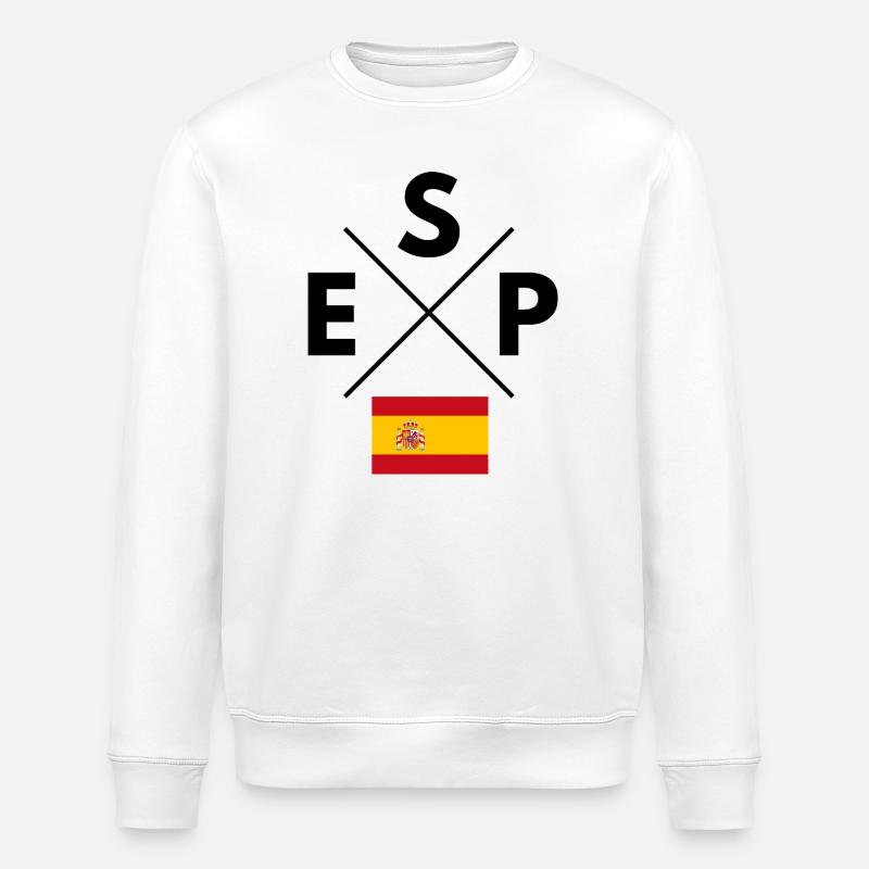 Spanische Flagge Wappen Design - Stanley/Stella Unisex Bio-Sweatshirt ROLLER - Weiß
