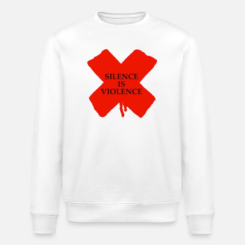 Silence is Violence - Stanley/Stella Unisex Bio-Sweatshirt ROLLER - Weiß